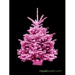 Sapin floqué rose clair 100/120 cm