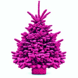 Sapin Flocké Rose 100/120 cm