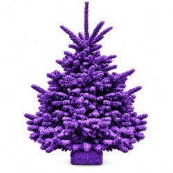 Sapin floqué Violet 100/120 cm